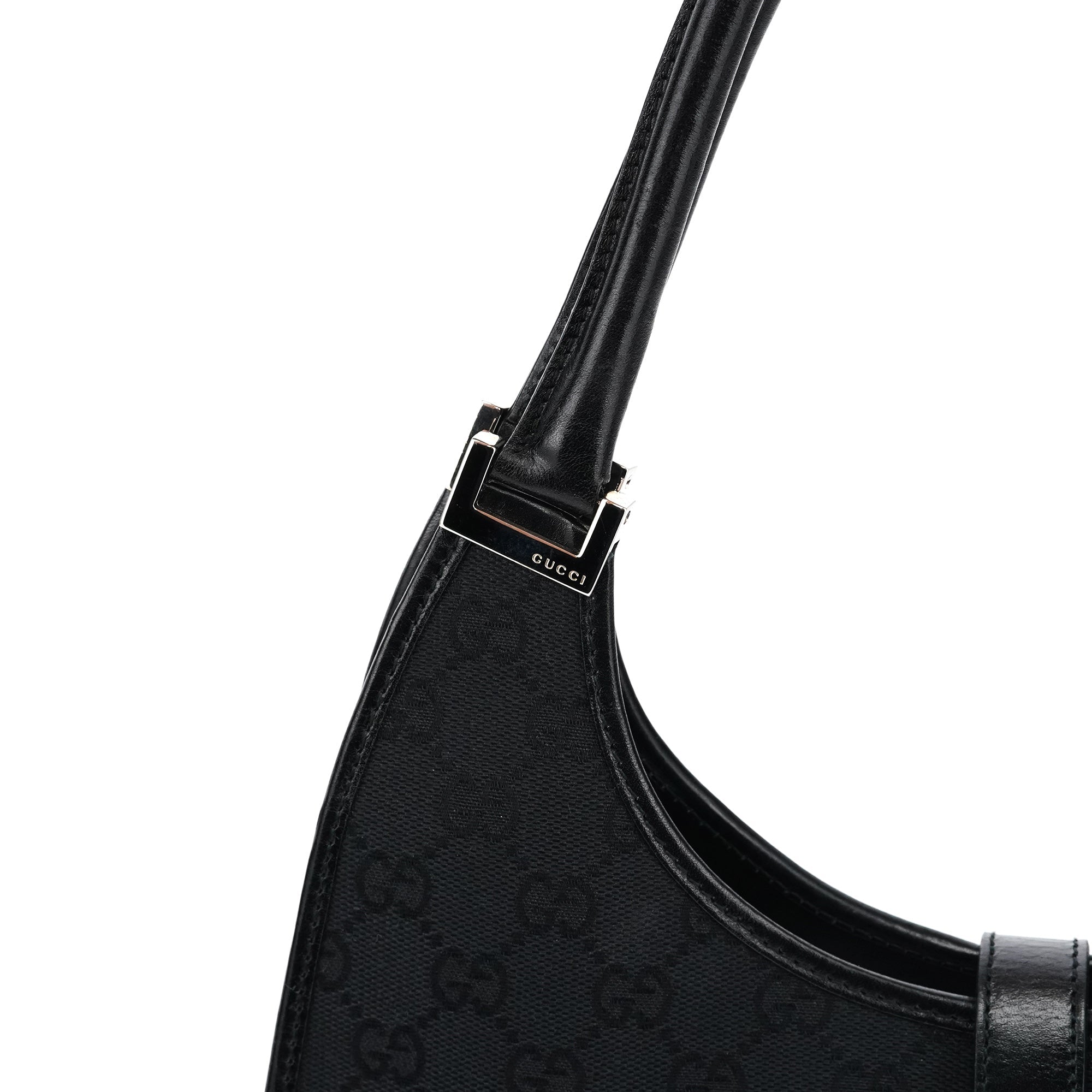 Gucci 002 1067 Sac porté épaule Jackie en toile GG noire