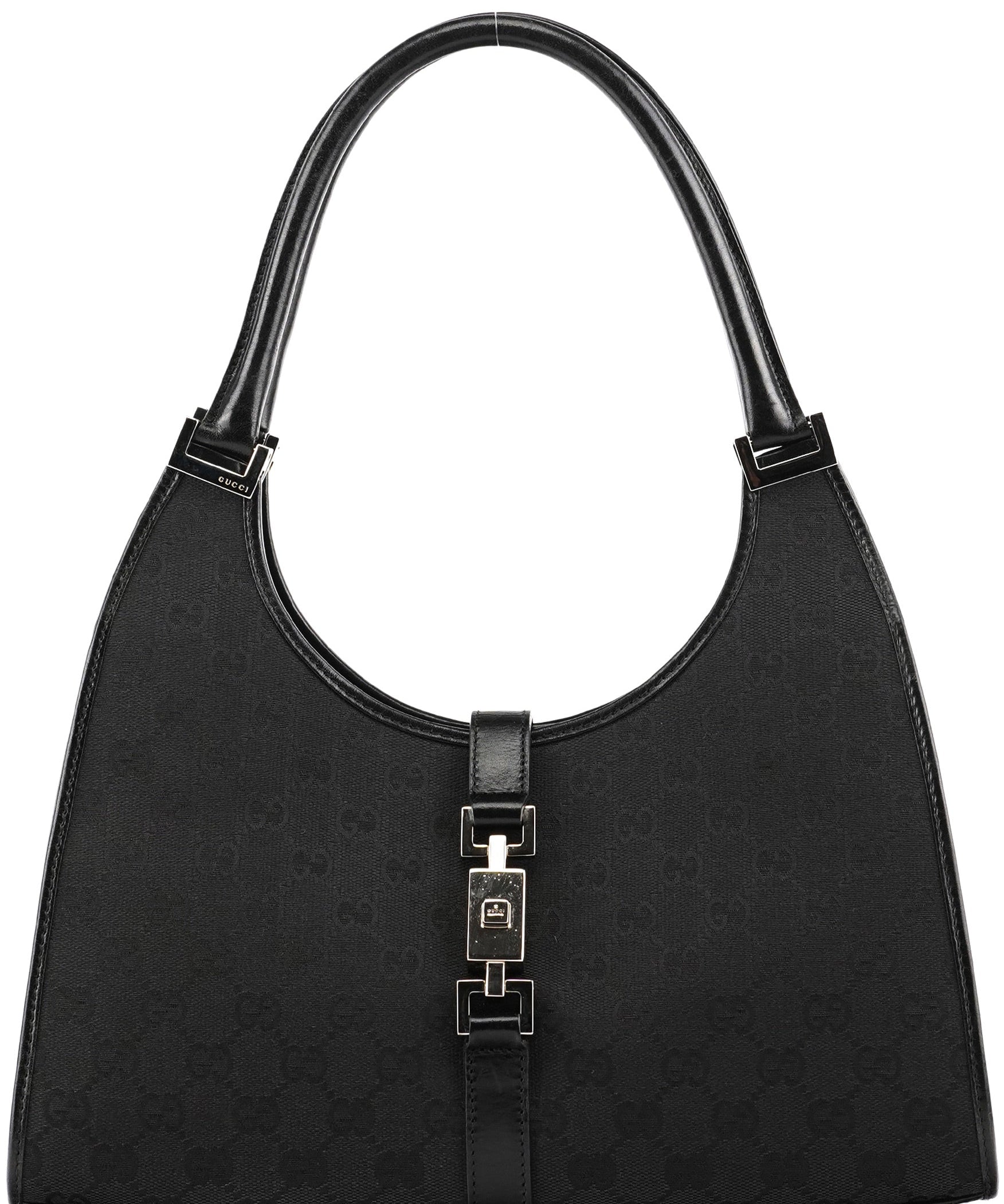 Gucci 002 1067 Black GG Jackie Shoulder Bag