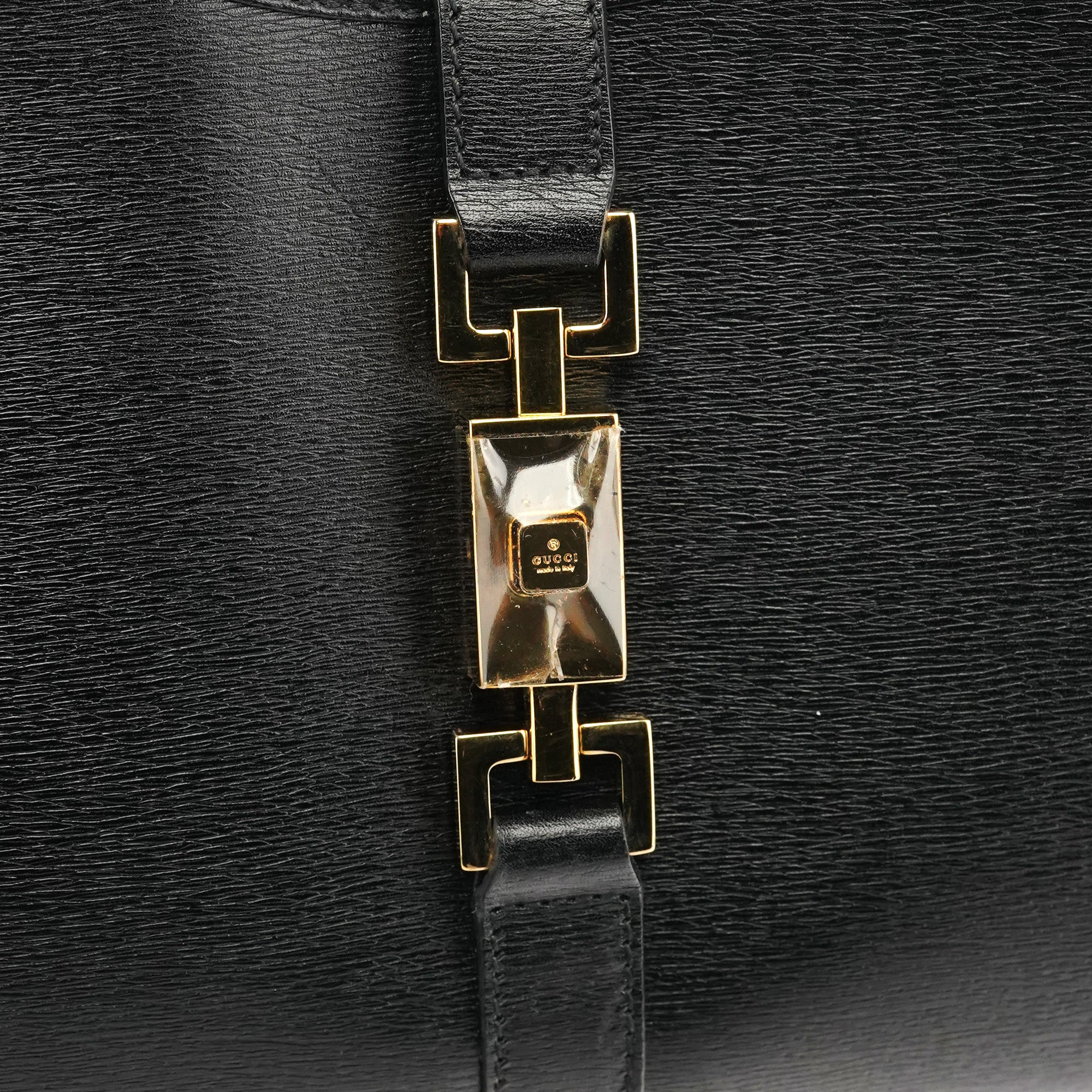 Gucci 002 1067 Black Leather Jackie Shoulder Bag
