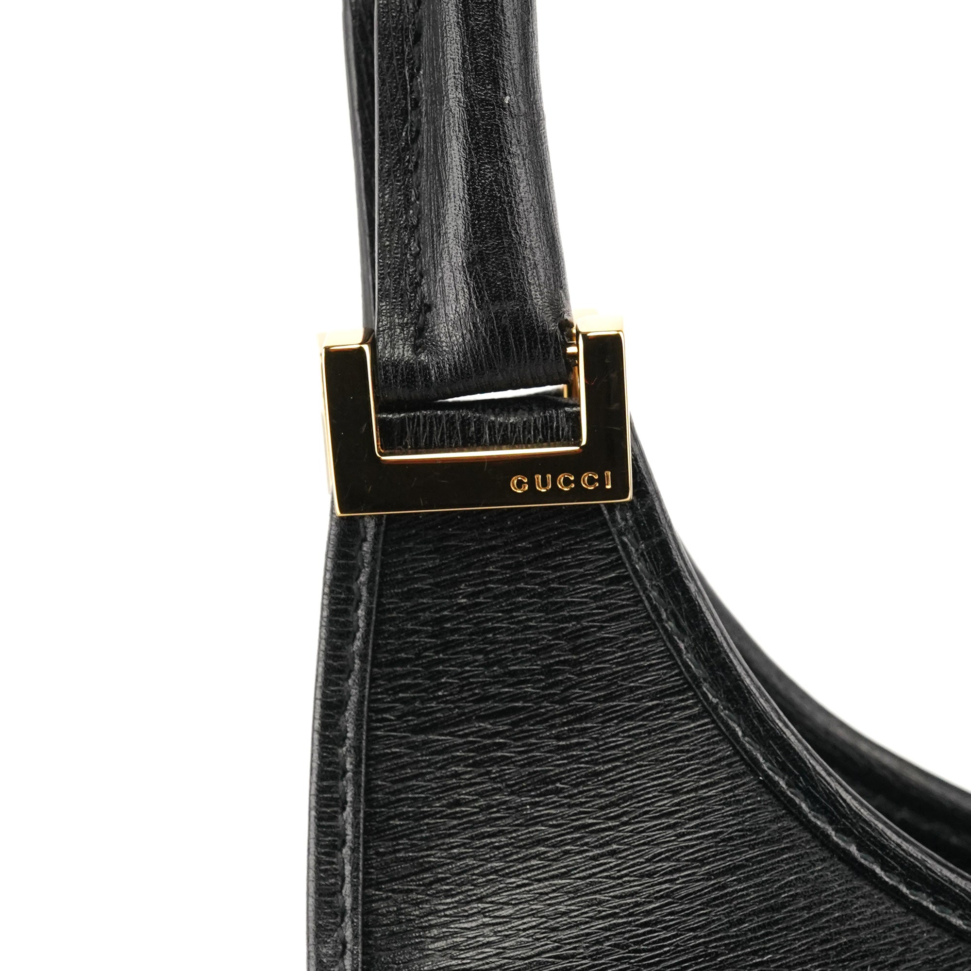 Gucci 002 1067 Black Leather Jackie Shoulder Bag