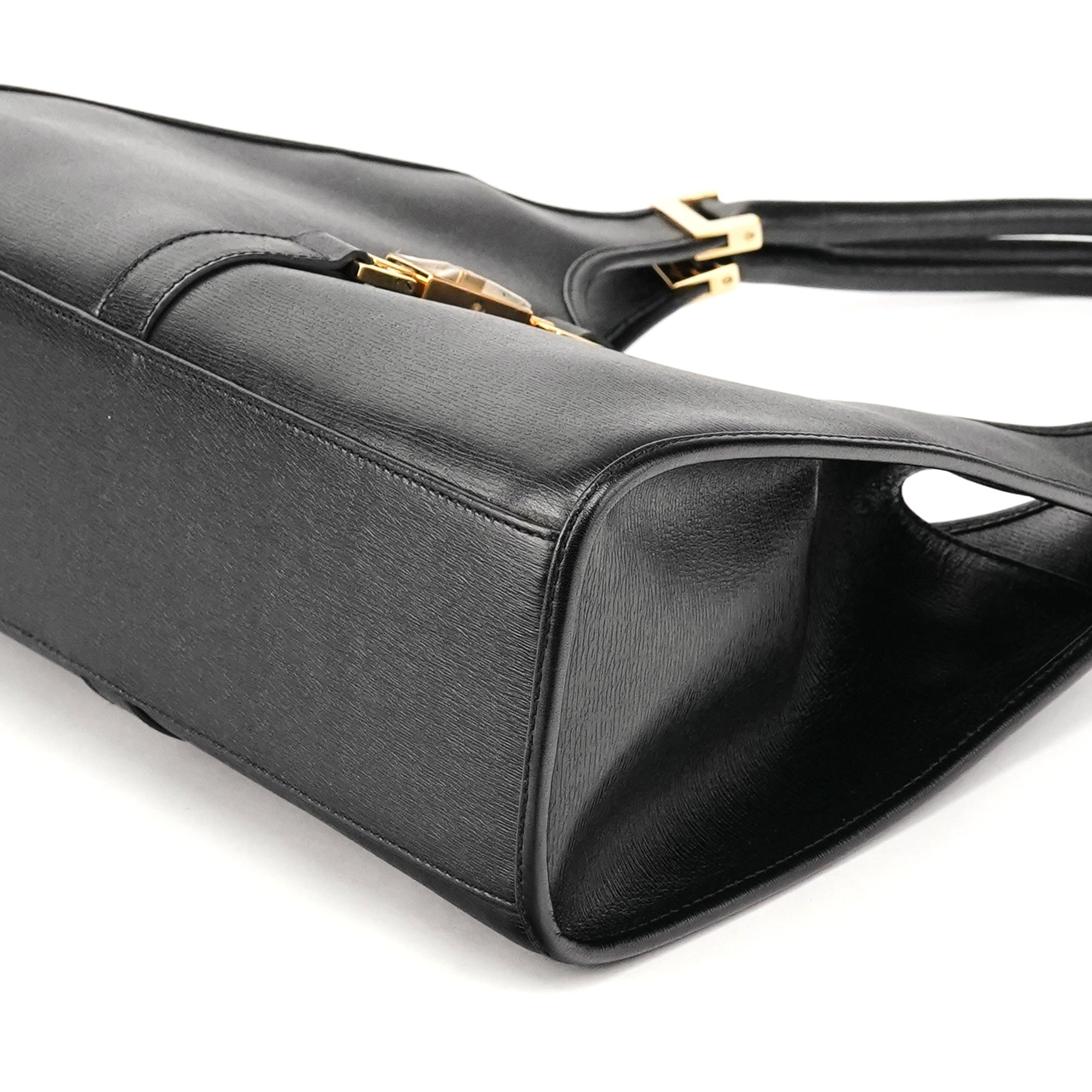 Gucci 002 1067 Black Leather Jackie Shoulder Bag