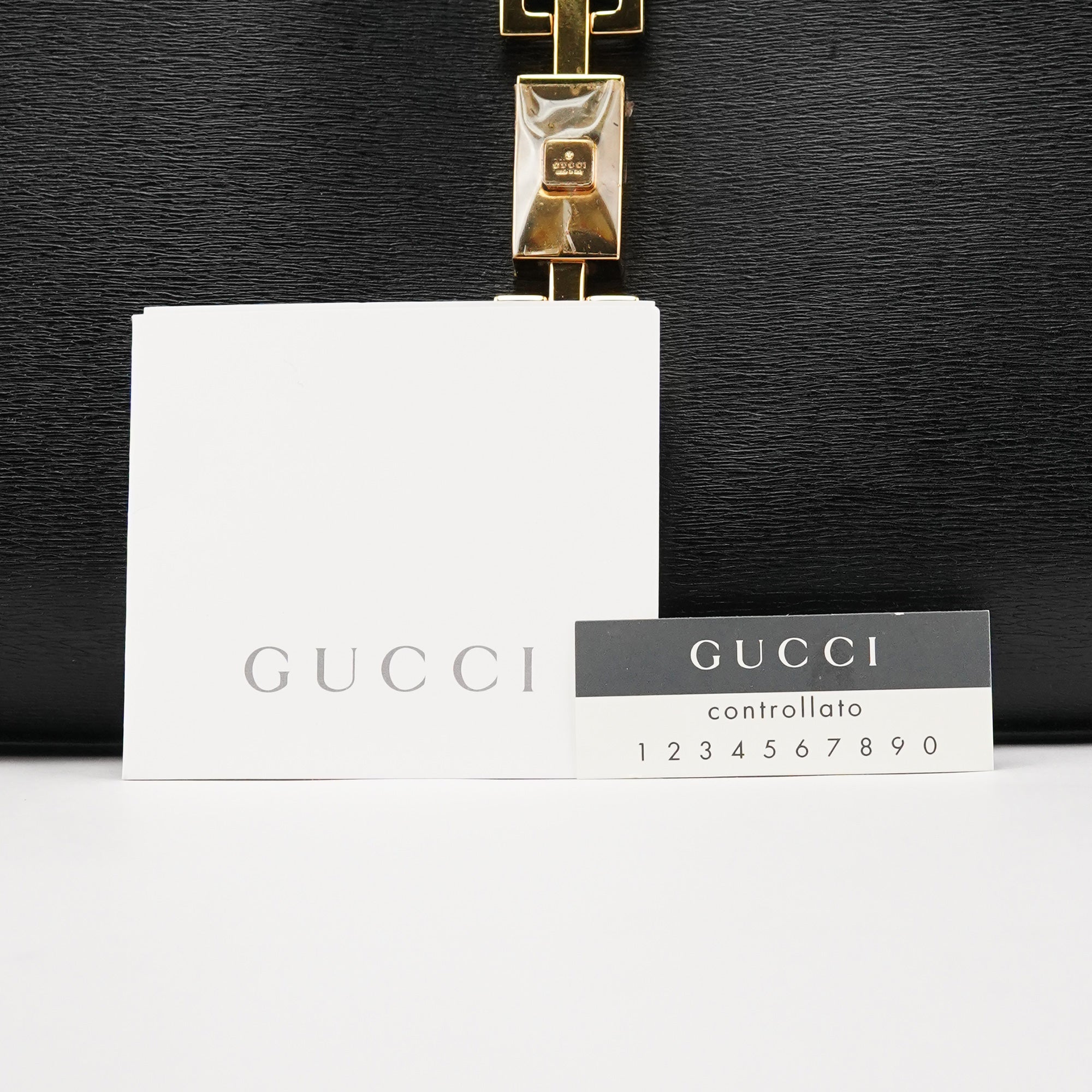 Gucci 002 1067 Black Leather Jackie Shoulder Bag