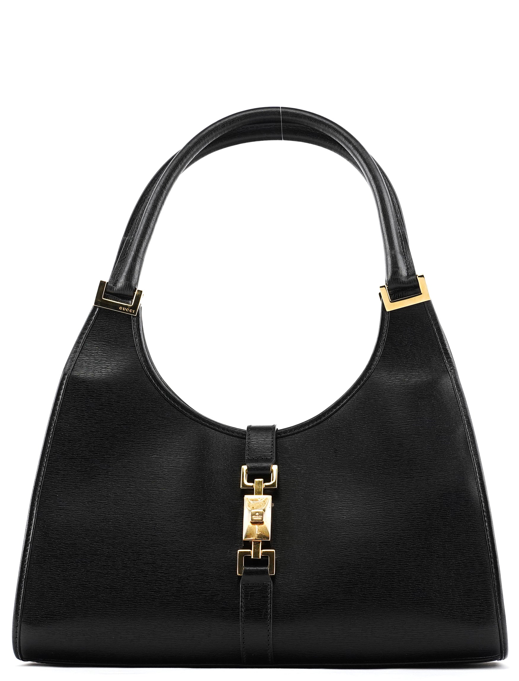 Gucci 002 1067 Black Leather Jackie Shoulder Bag