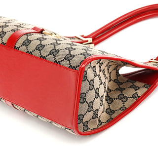 Gucci 002 1067 Grey Red GG Jackie Shoulder Bag