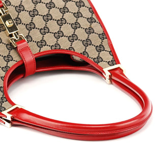 Gucci 002 1067 Grey Red GG Jackie Shoulder Bag