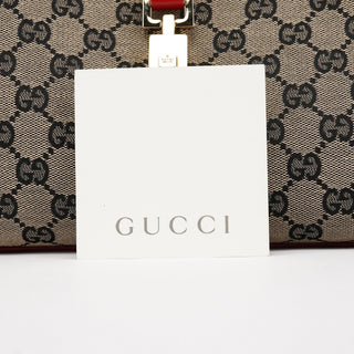 Gucci 002 1067 Grey Red GG Jackie Shoulder Bag