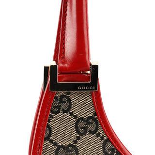 Gucci 002 1067 Grey Red GG Jackie Shoulder Bag
