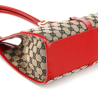 Gucci 002 1067 Grey Red GG Jackie Shoulder Bag
