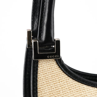 Gucci 002 1068 Beige Canvas Leather Jackie Shoulder Bag