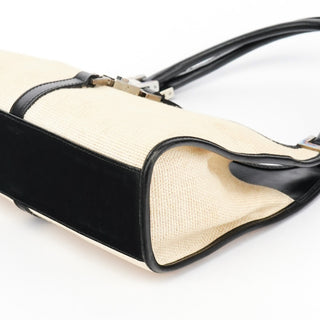 Gucci 002 1068 Beige Canvas Leather Jackie Shoulder Bag