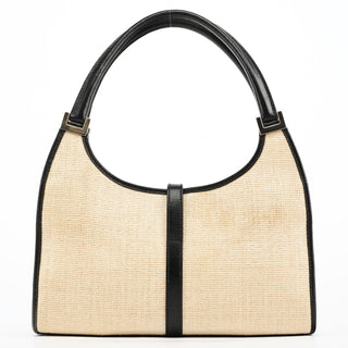 Gucci 002 1068 Beige Canvas Leather Jackie Shoulder Bag