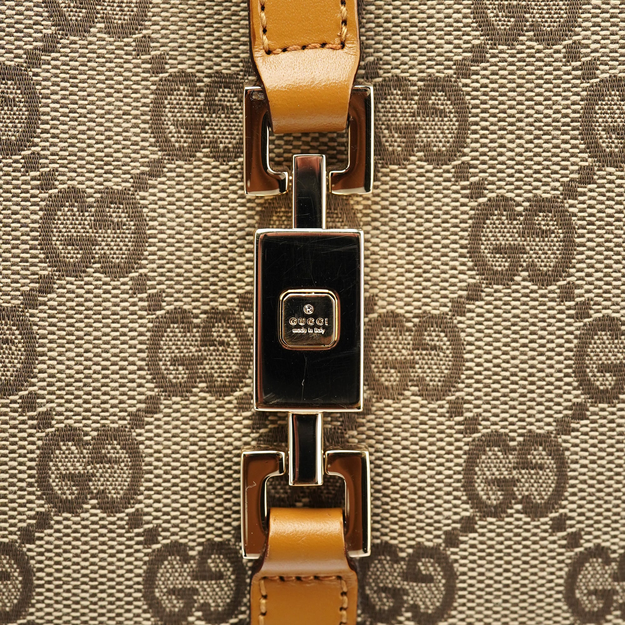 Gucci 002 1068 Beige GG Jackie Shoulder Bag