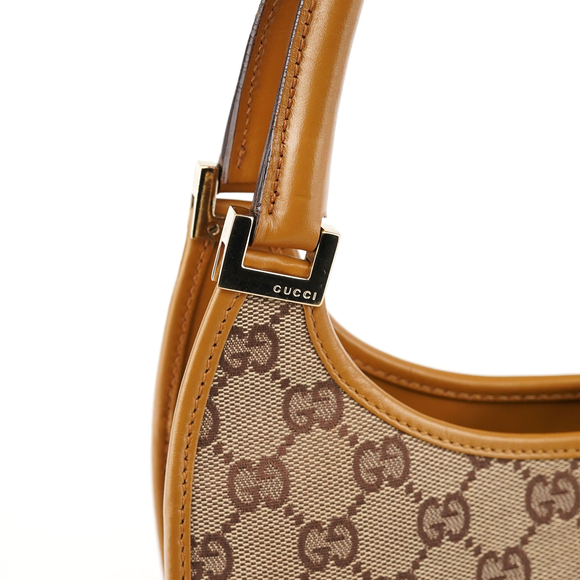 Gucci 002 1068 Sac porté épaule Jackie en toile GG beige
