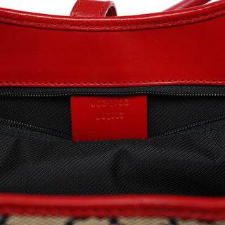 Gucci 002 1068 Beige Red GG Jackie Shoulder Bag