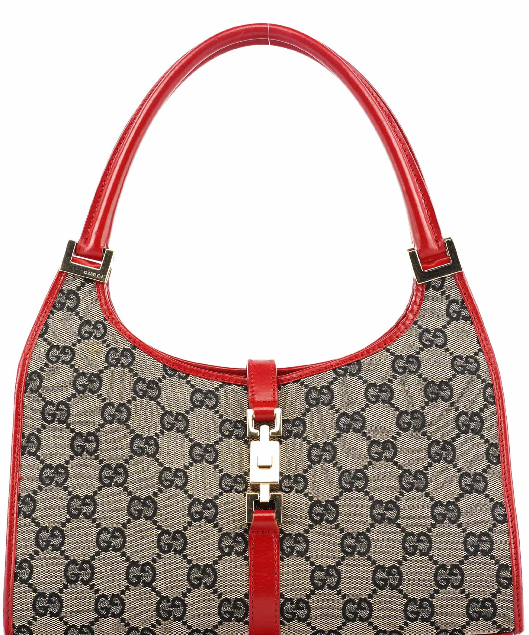 Gucci 002 1068 Beige Red GG Jackie Shoulder Bag