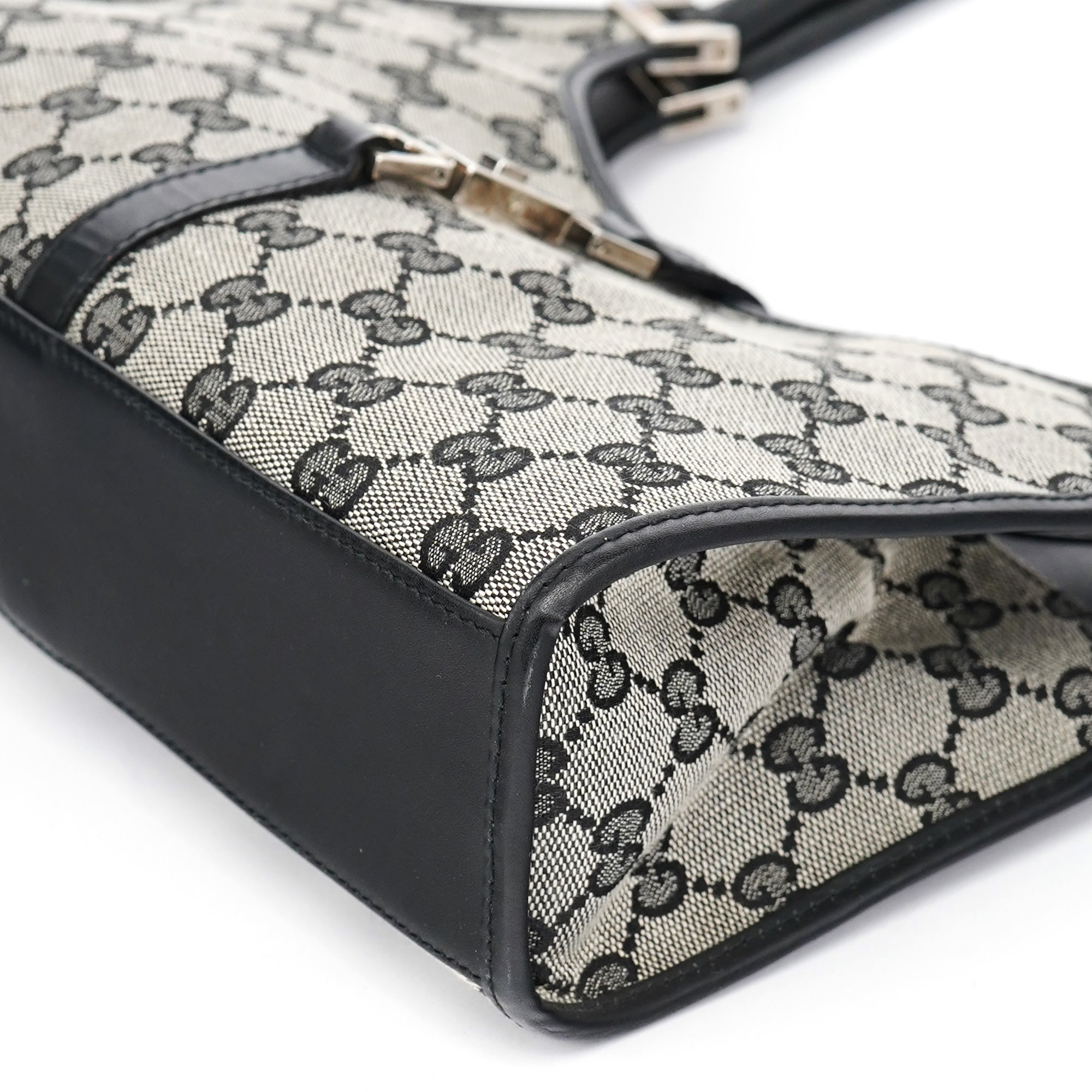 Gucci 002 1068 Borsa a spalla Jackie in tela GG grigia