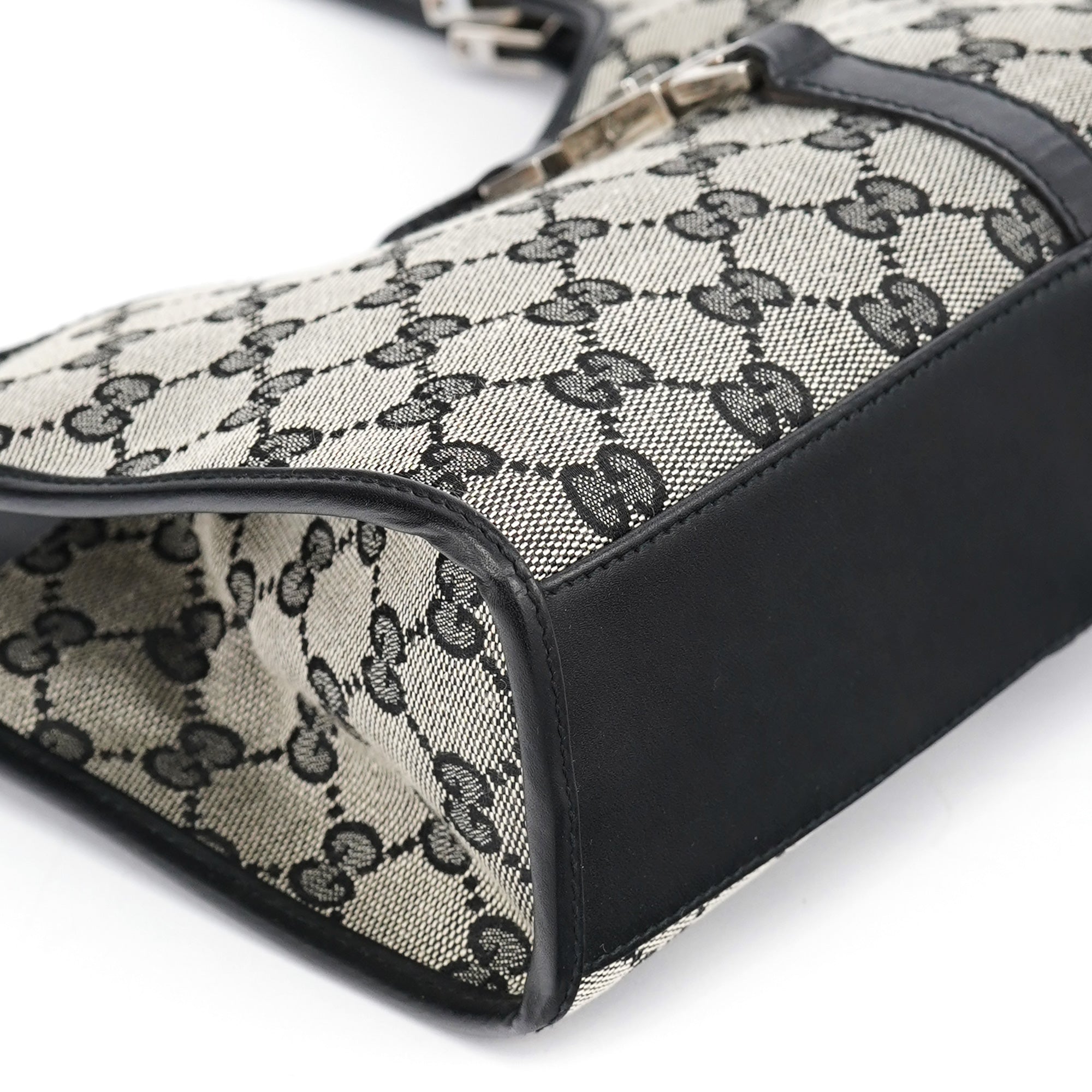 Gucci 002 1068 Borsa a spalla Jackie in tela GG grigia
