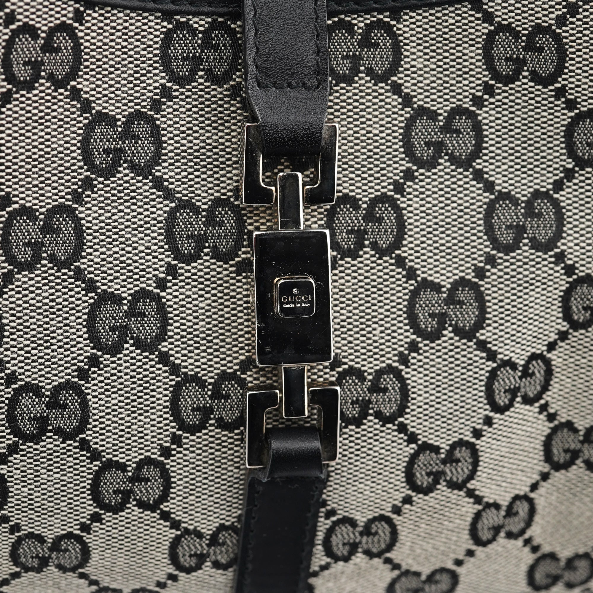 Gucci 002 1068 Borsa a spalla Jackie in tela GG grigia