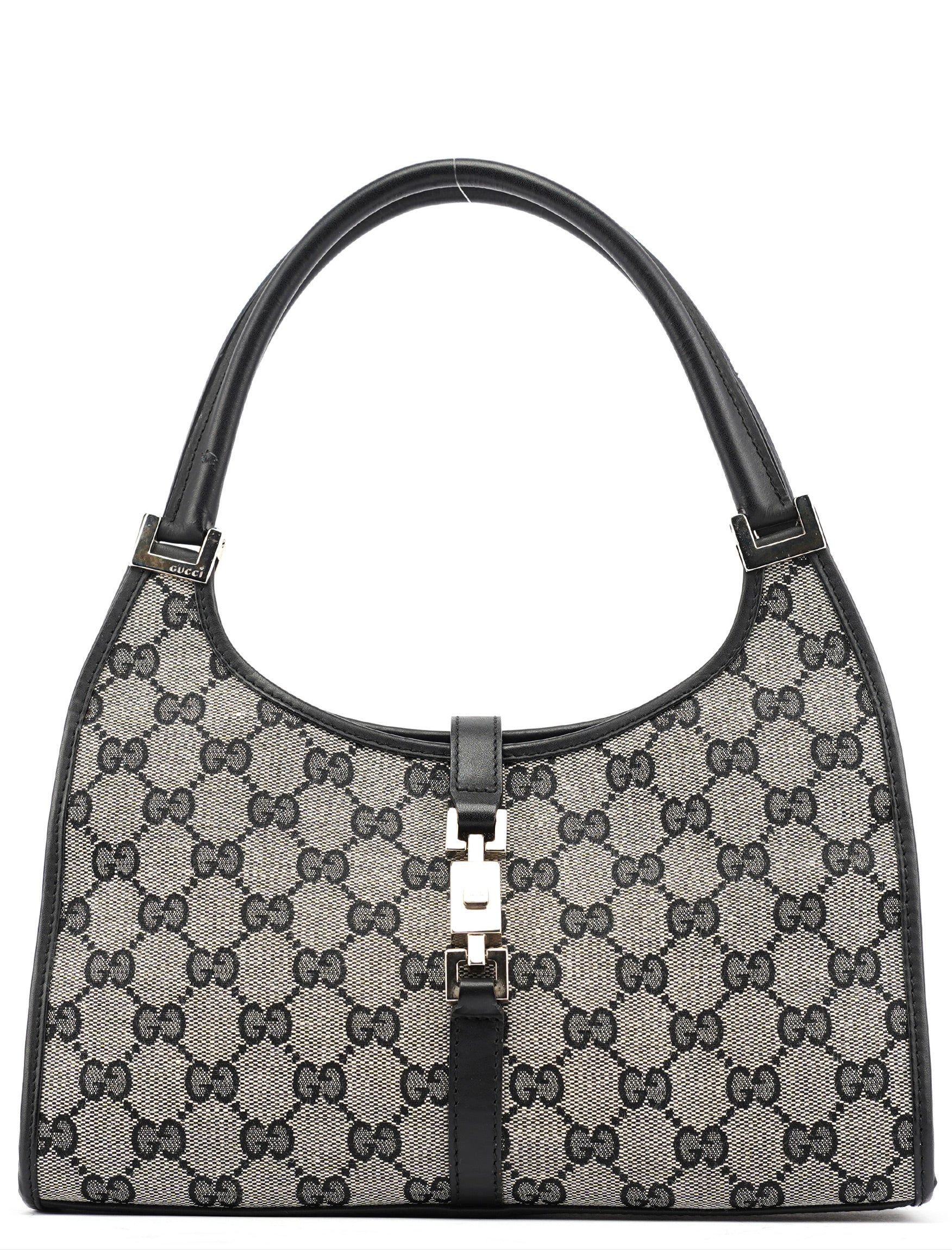 Gucci 002 1068 Borsa a spalla Jackie in tela GG grigia