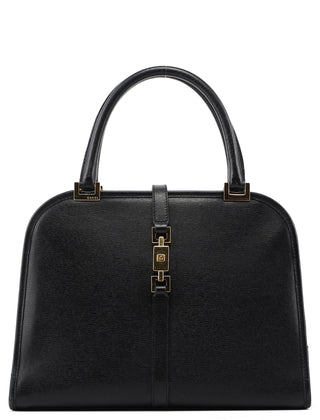 Gucci 002 1071 Black Leather Jackie Tote Bag