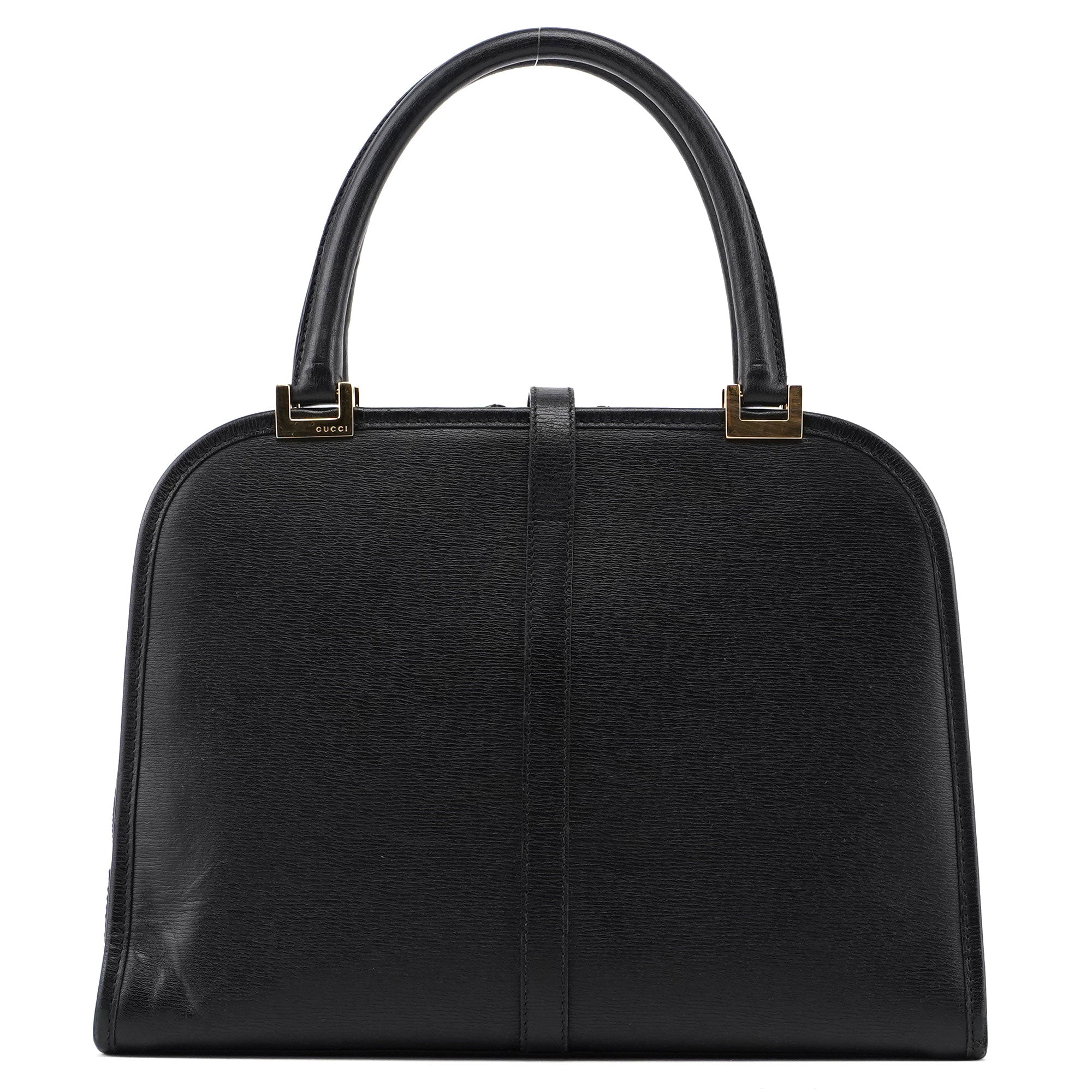 Gucci 002 1071 Black Leather Jackie Tote Bag