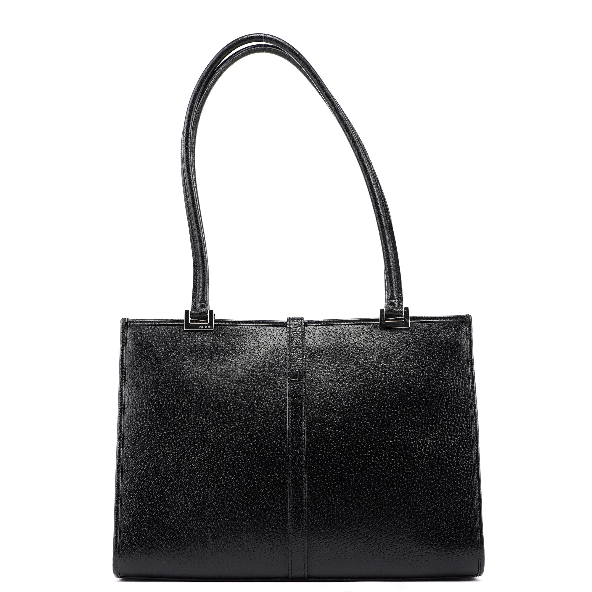 Gucci 002 1073 Black Leather Jackie Tote