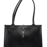 Gucci 002 1073 Black Leather Jackie Tote