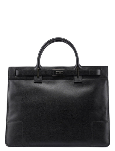 Gucci 002 1090 Black Leather Tote Bag