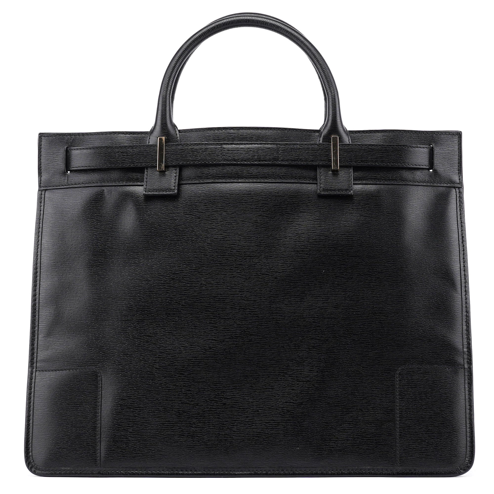 Gucci 002 1090 Black Leather Tote Bag