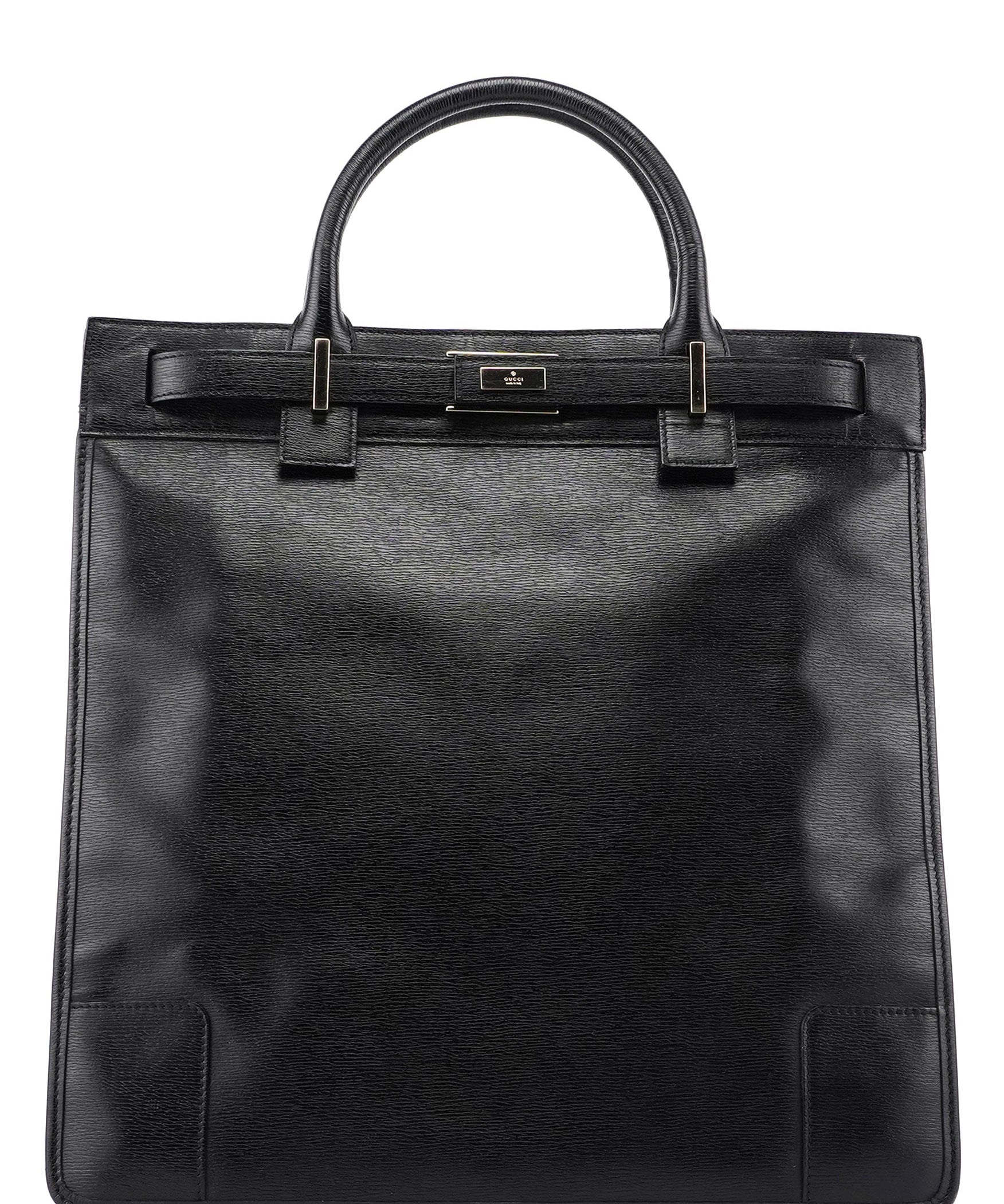 Gucci 002 1091 Black Leather Tote Bag