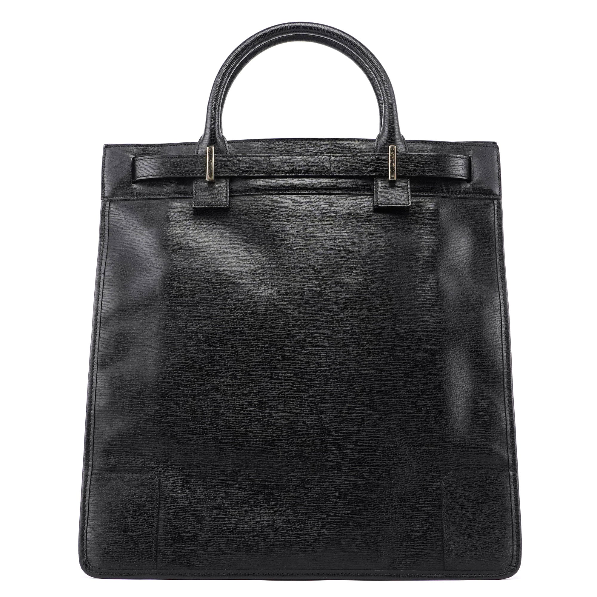 Gucci 002 1091 Black Leather Tote Bag