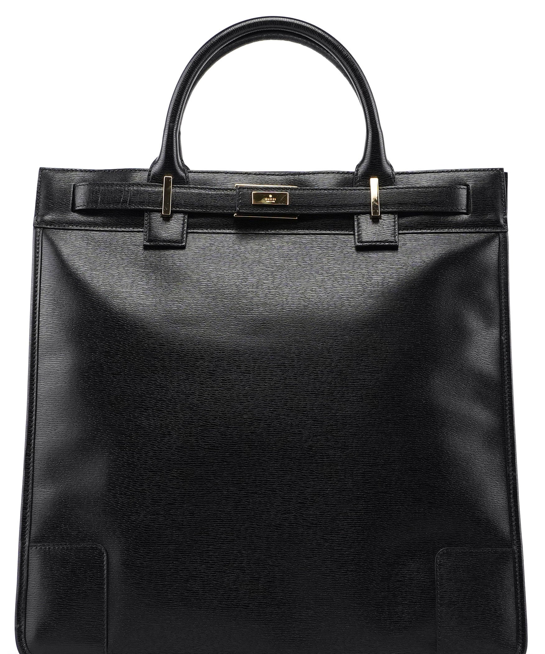 Gucci 002 1091 Black Leather Tote Bag