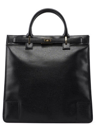 Gucci 002 1091 Black Leather Tote Bag