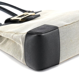 Gucci 002 1103 Beige Canvas Square G Tote Bag