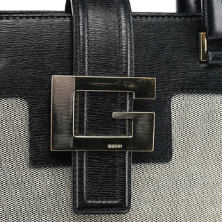 Gucci 002 1103 Beige Canvas Square G Tote Bag