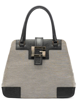 Gucci 002 1103 Beige Canvas Square G Tote Bag