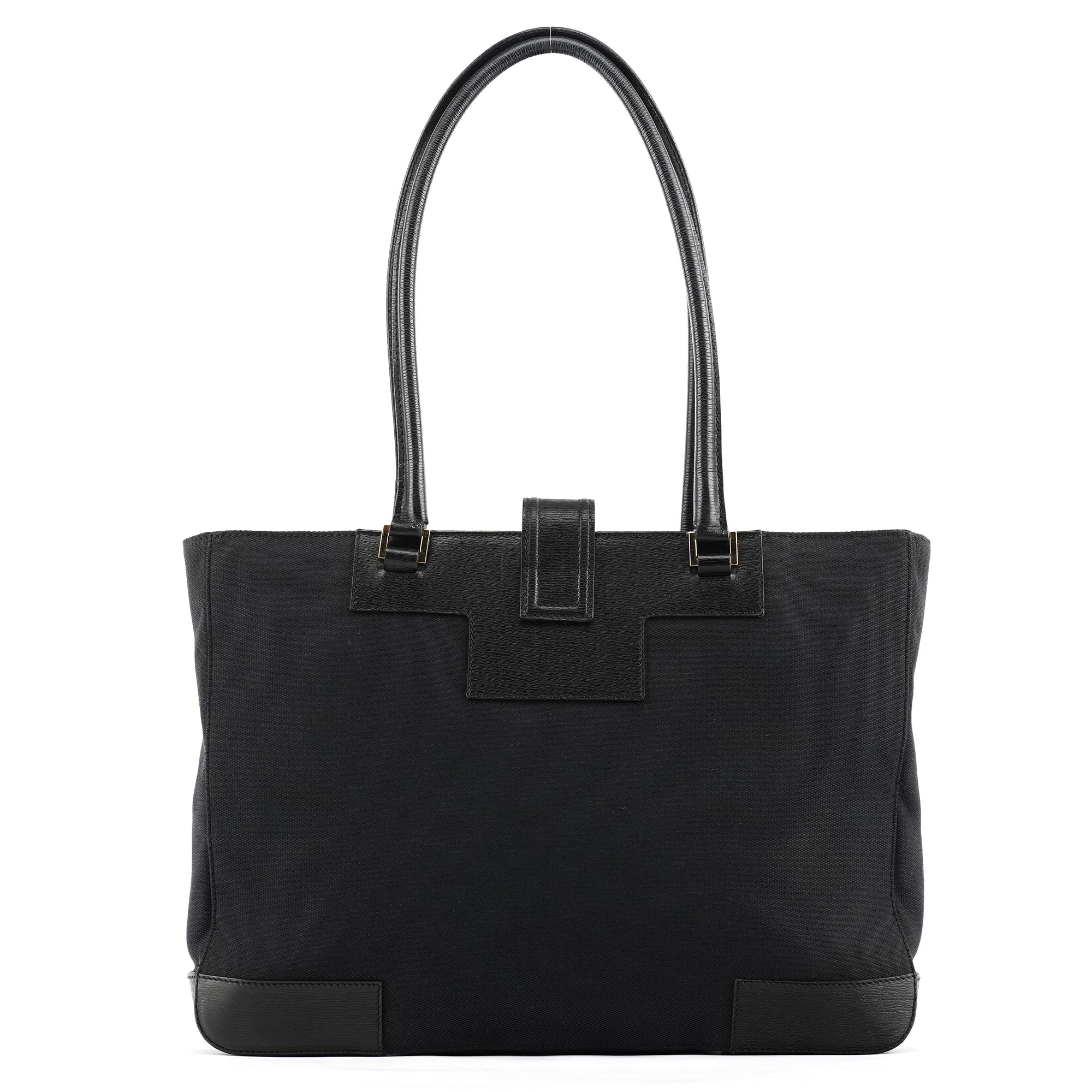 Gucci 002 1109 Navy Canvas Square G Tote Bag