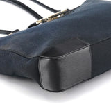 Gucci 002 1109 Navy Canvas Square G Tote Bag