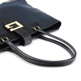 Gucci 002 1109 Navy Canvas Square G Tote Bag