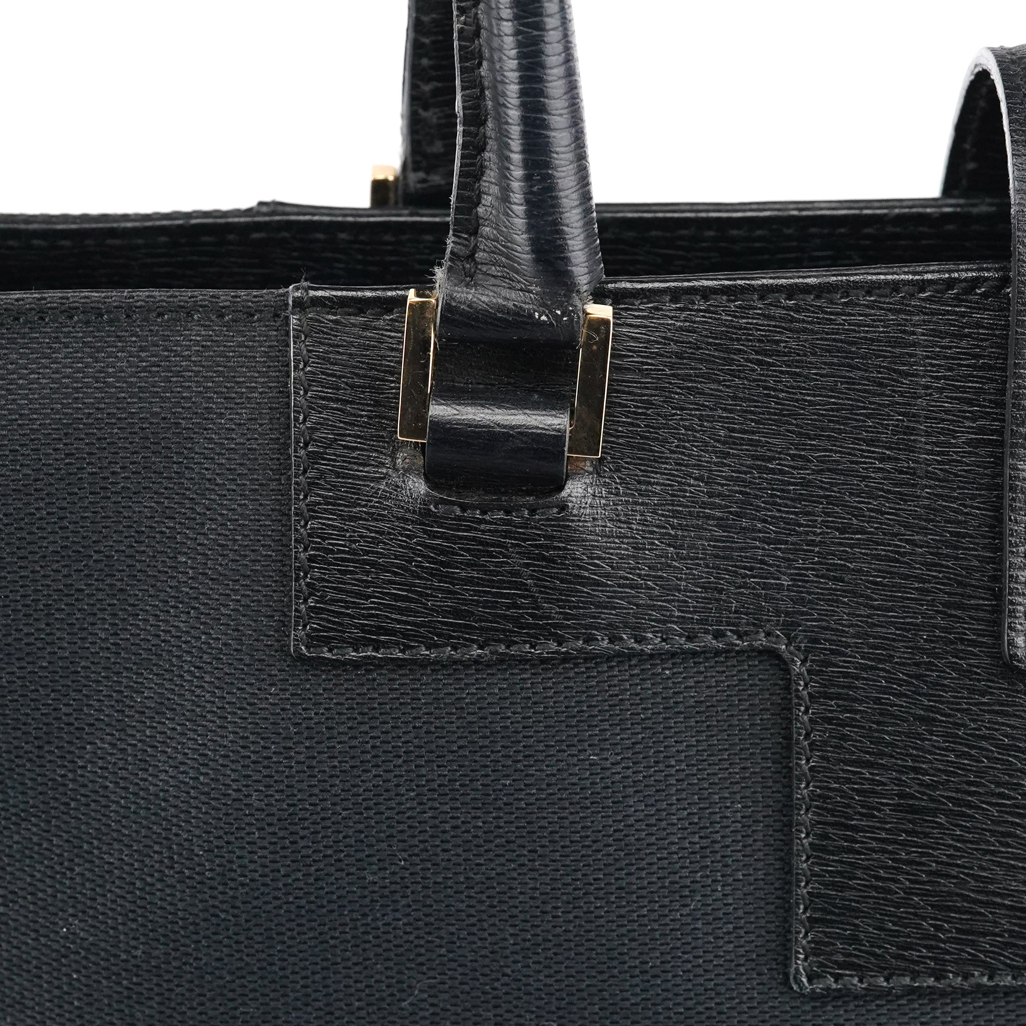 Gucci 002 1109 Navy Canvas Square G Tote Bag