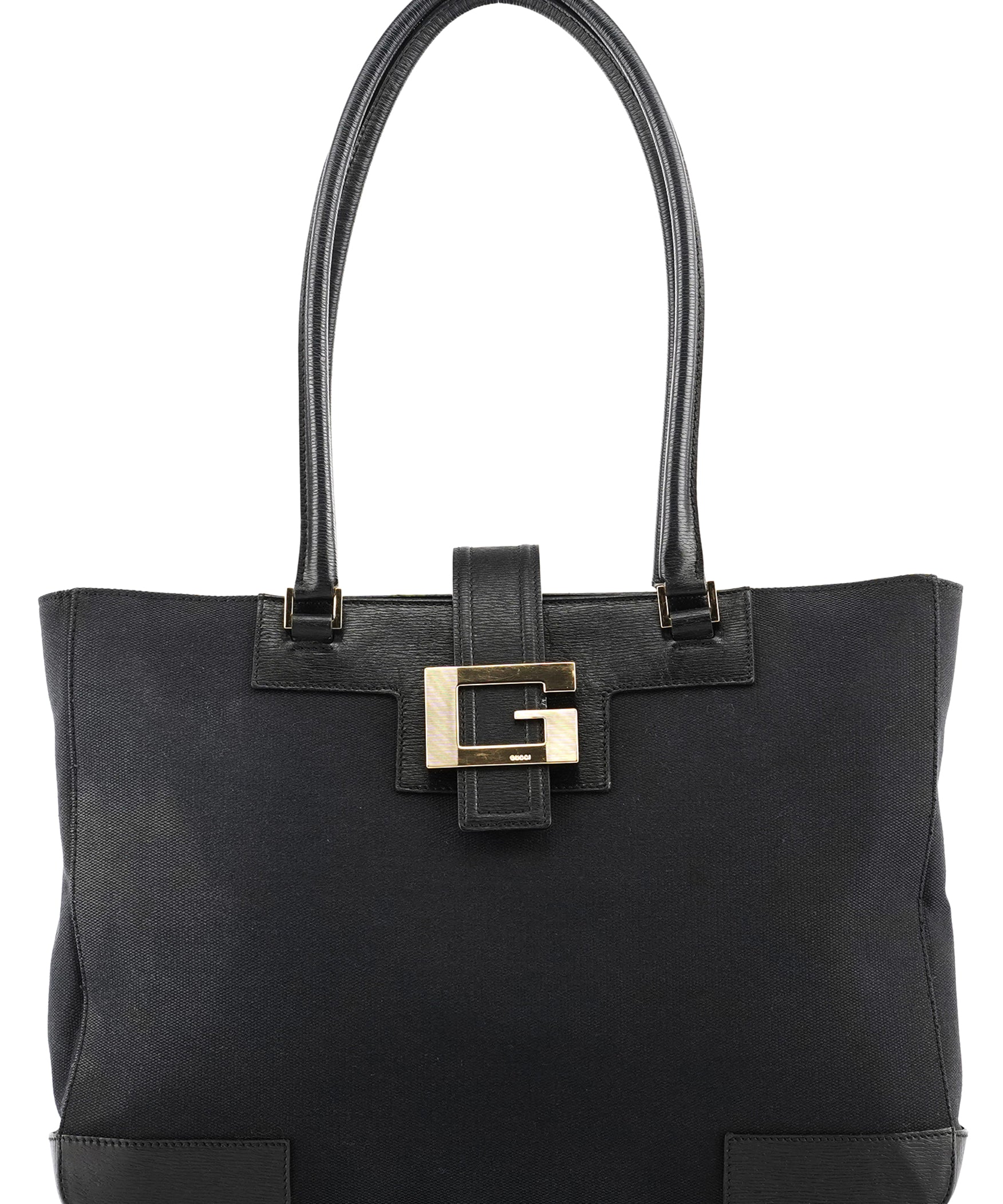Gucci 002 1109 Navy Canvas Square G Tote Bag