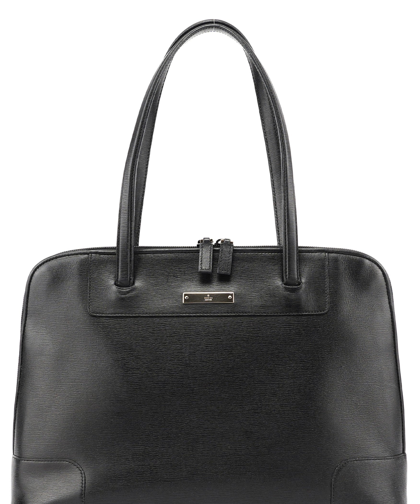 Gucci 002 1122 Black Leather Tote Bag