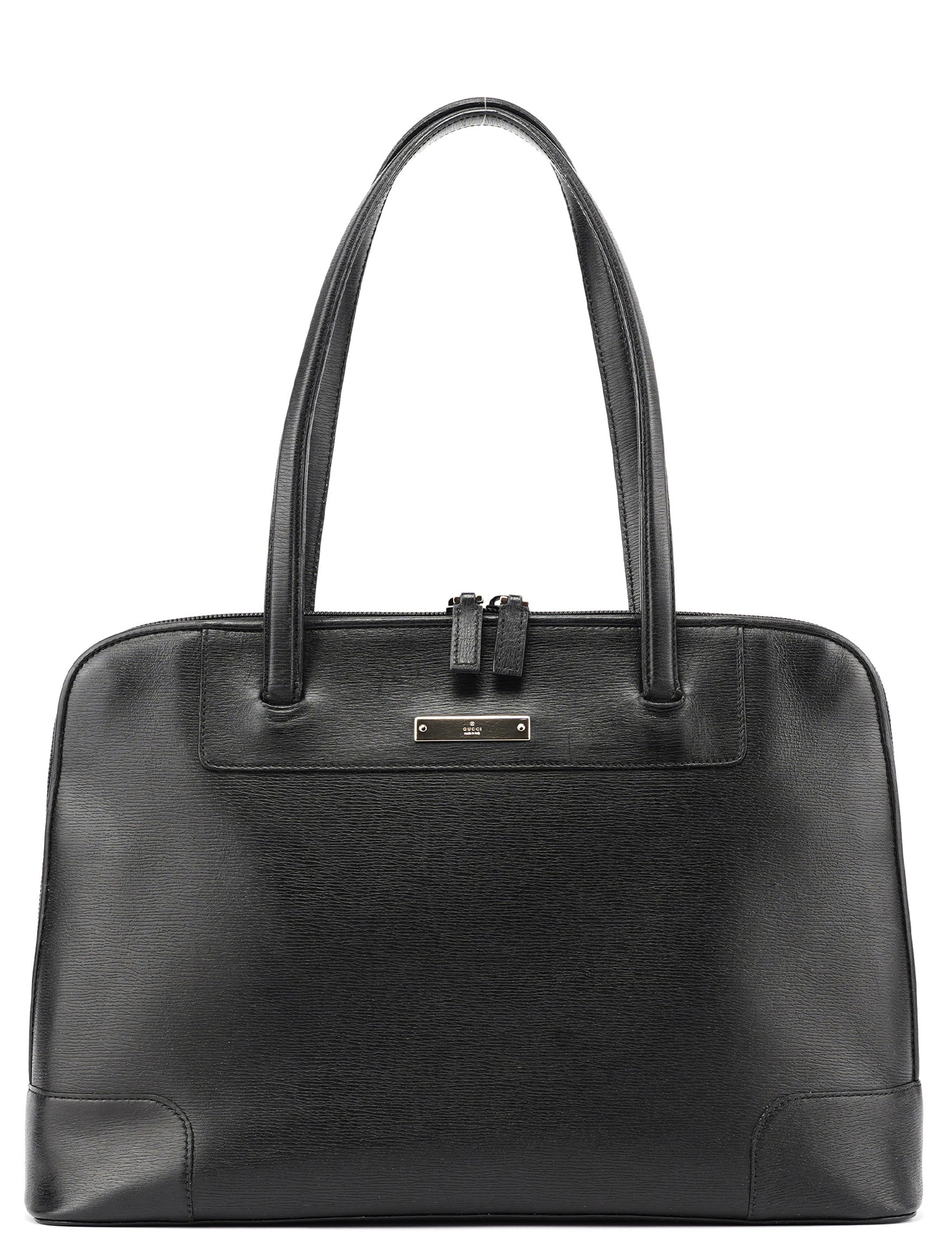 Gucci 002 1122 Black Leather Tote Bag
