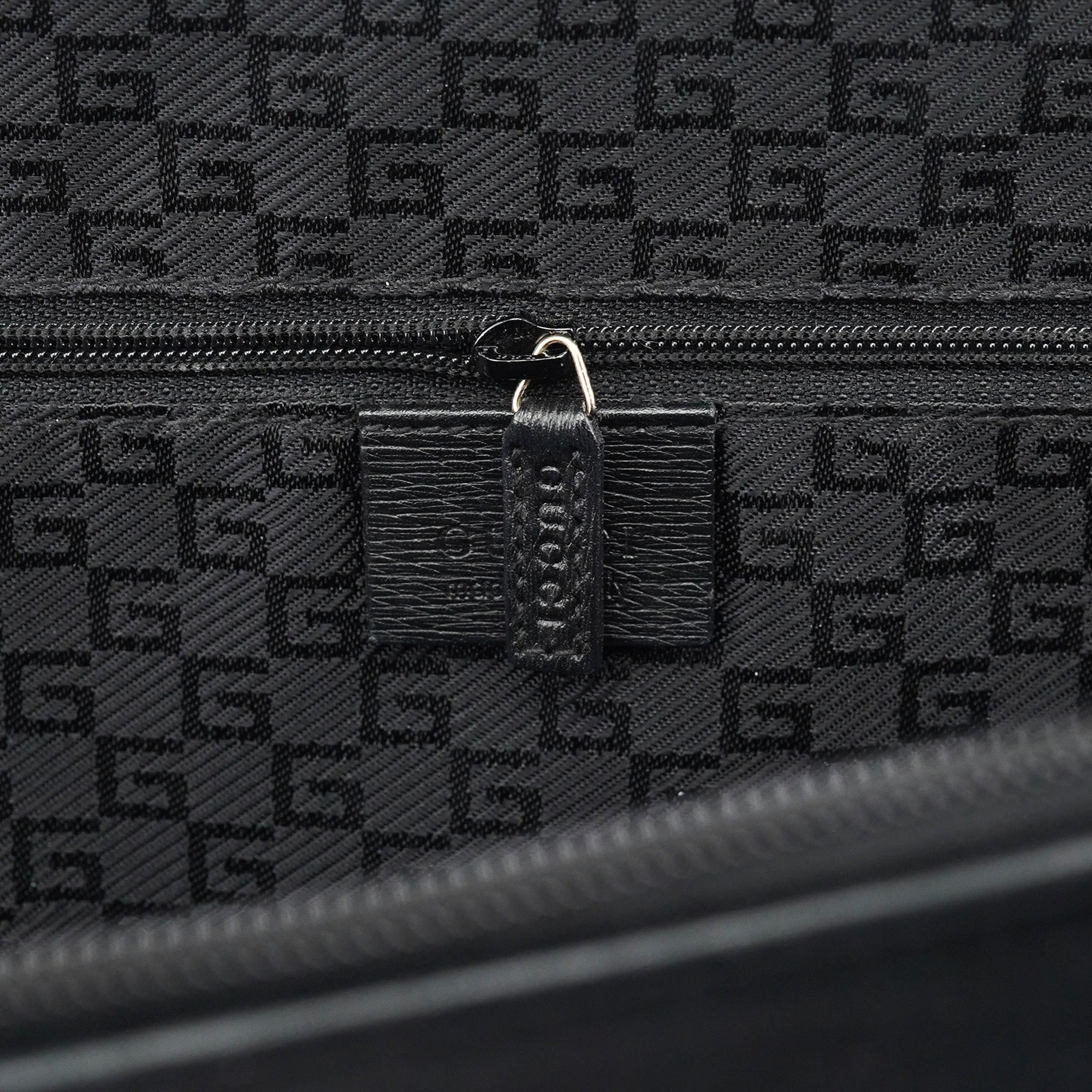 Gucci 002 1122 Black Leather Tote Bag