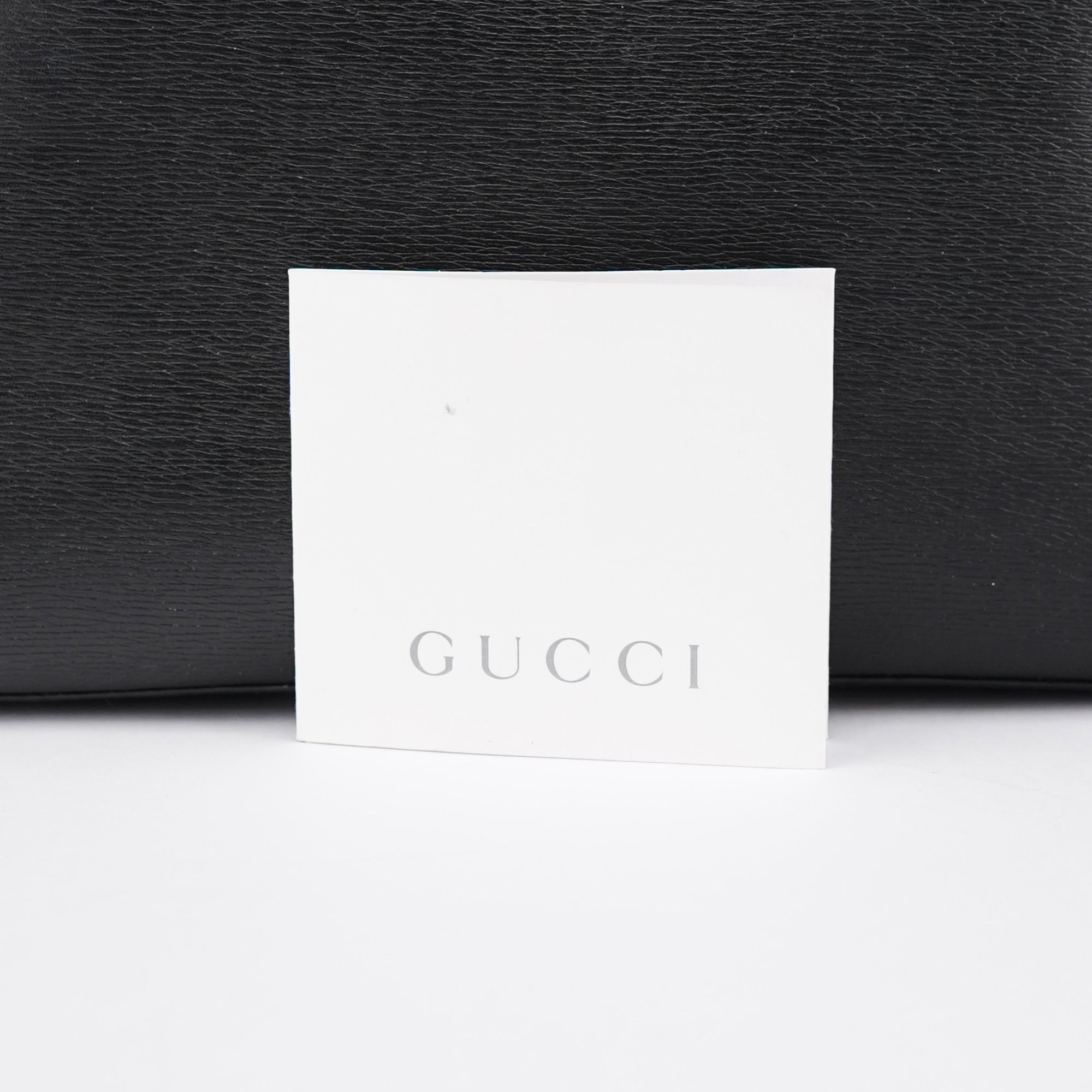Gucci 002 1122 Black Leather Tote Bag