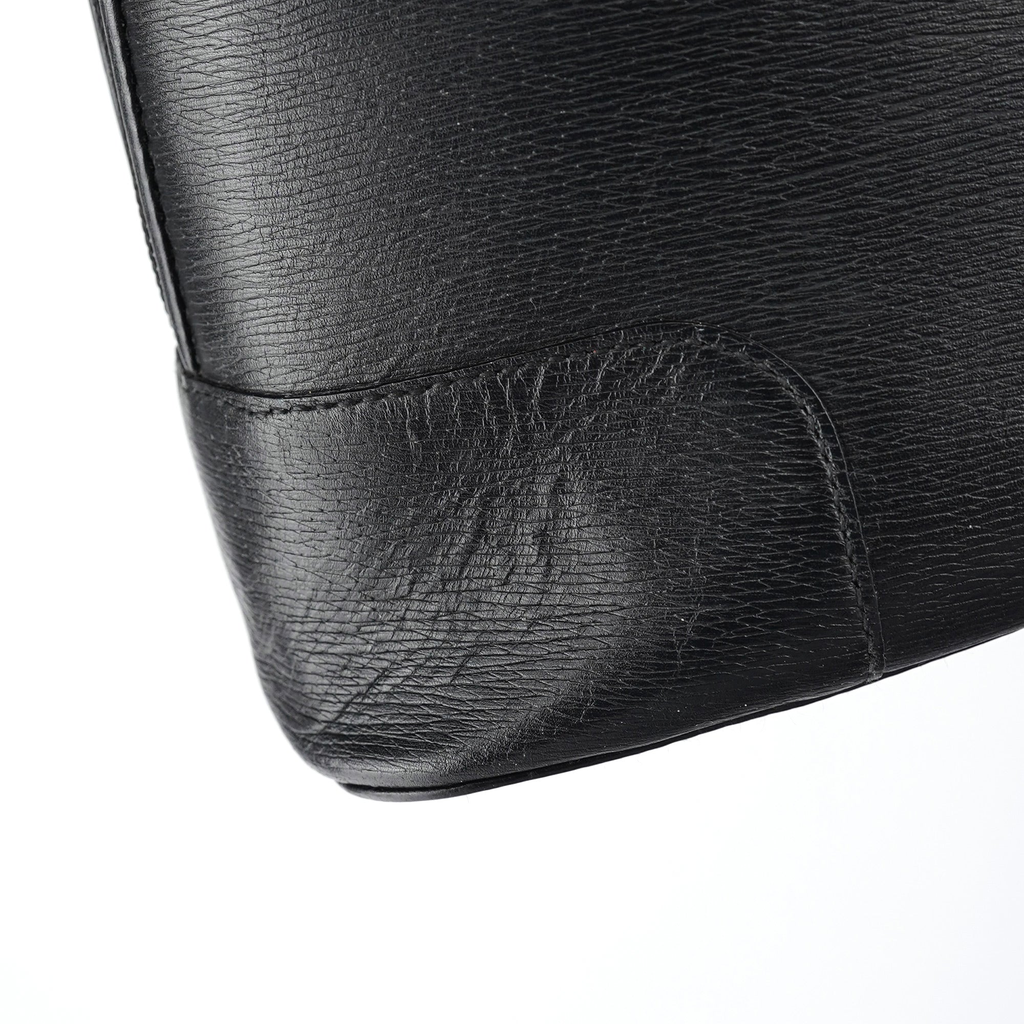 Gucci 002 1122 Black Leather Tote Bag