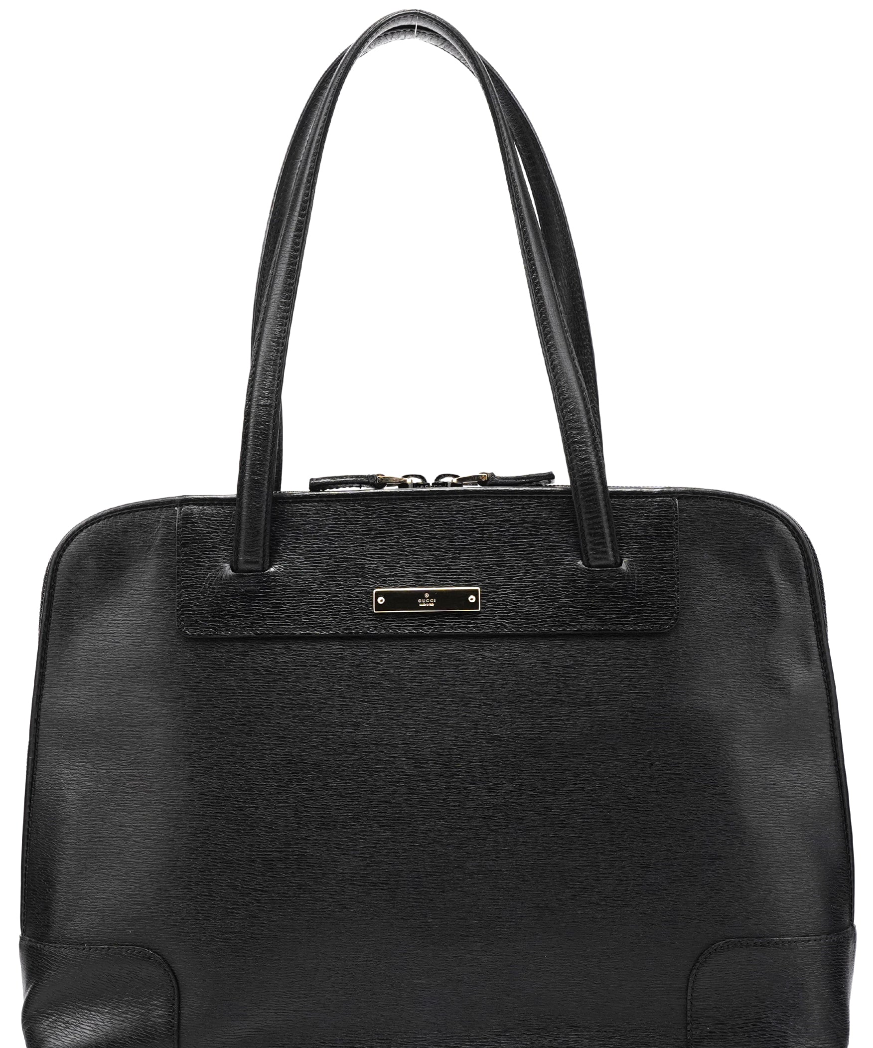 Gucci 002 1122 Black Leather Tote Bag