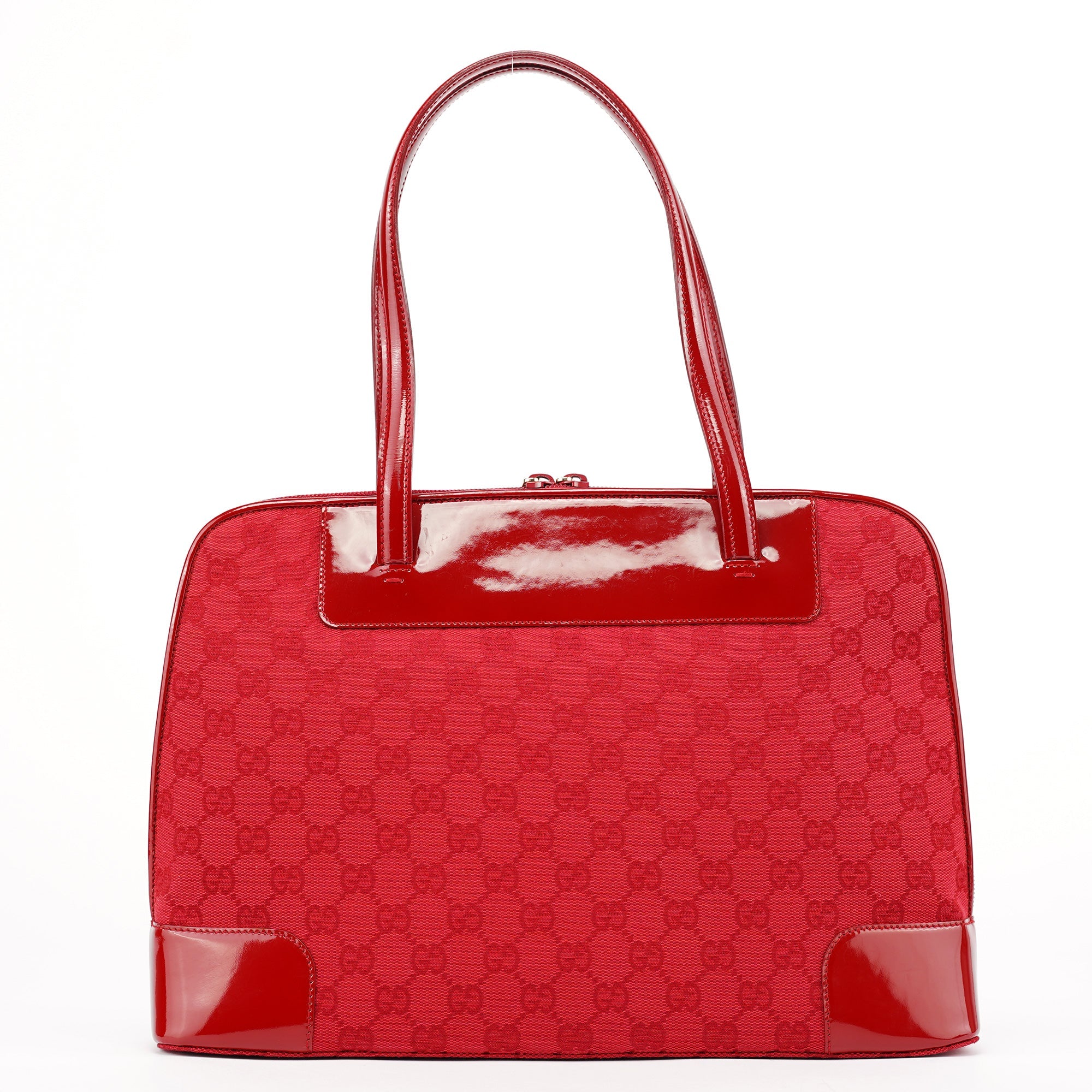 Gucci 002 1122 Red GG Tote Bag