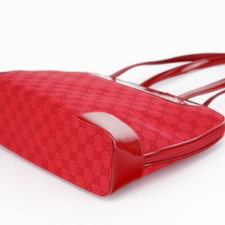 Gucci 002 1122 Red GG Tote Bag
