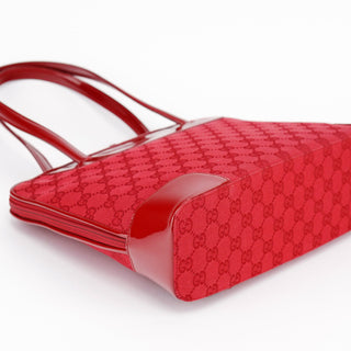 Gucci 002 1122 Red GG Tote Bag